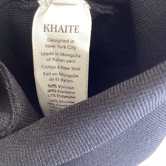 Khaite Roonie Viscose High-Waisted Black Leggings with Slits SZ XS - Picture 10 of 13